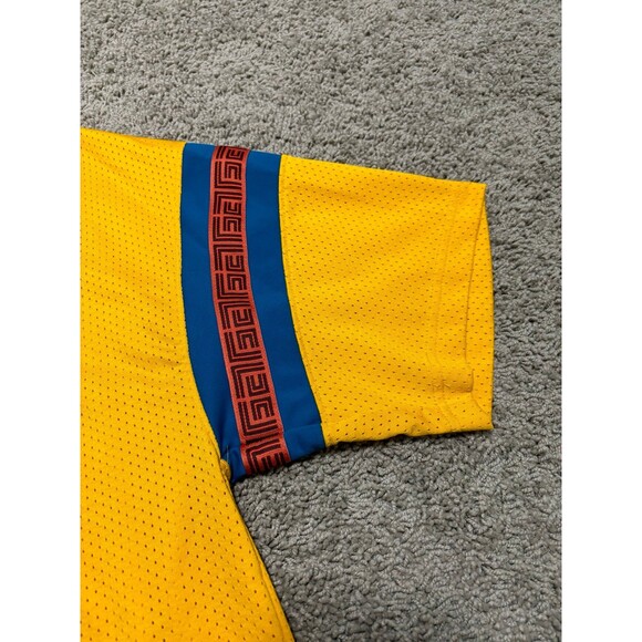 Nike Giannis Antetokounmpo Short Sleeve Shirt Yellow Mesh Shirt Mens Medium - Picture 7 of 8